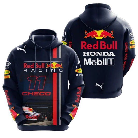 Checo 11 Sergio Perez Red Bull Formula 1 All Over Print Hoodie Moonbestprint