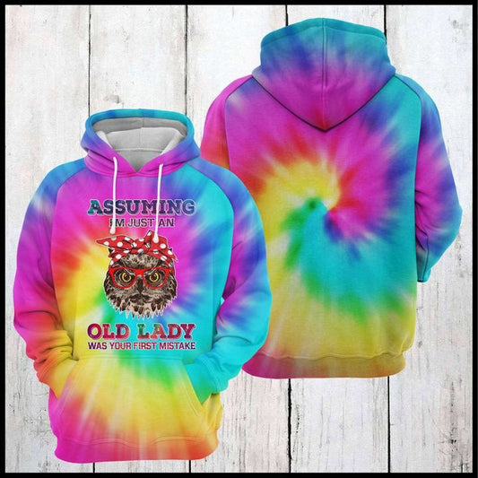Owl Lady Tie Dye 3d Hoodie Moonbestprint