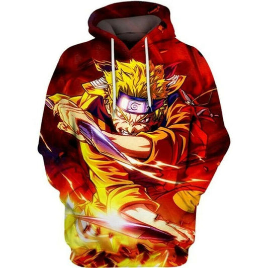 Naruto Uzumaki Angry Naruto Anime All Over Print 3d Hoodie Zip Hoodie Moonbestprint