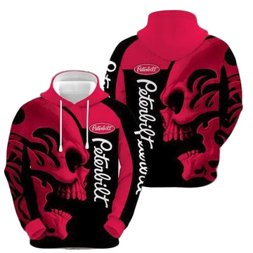 Peterbilt Motors Company Logo Skull Art 3d Hoodie Moonbestprint
