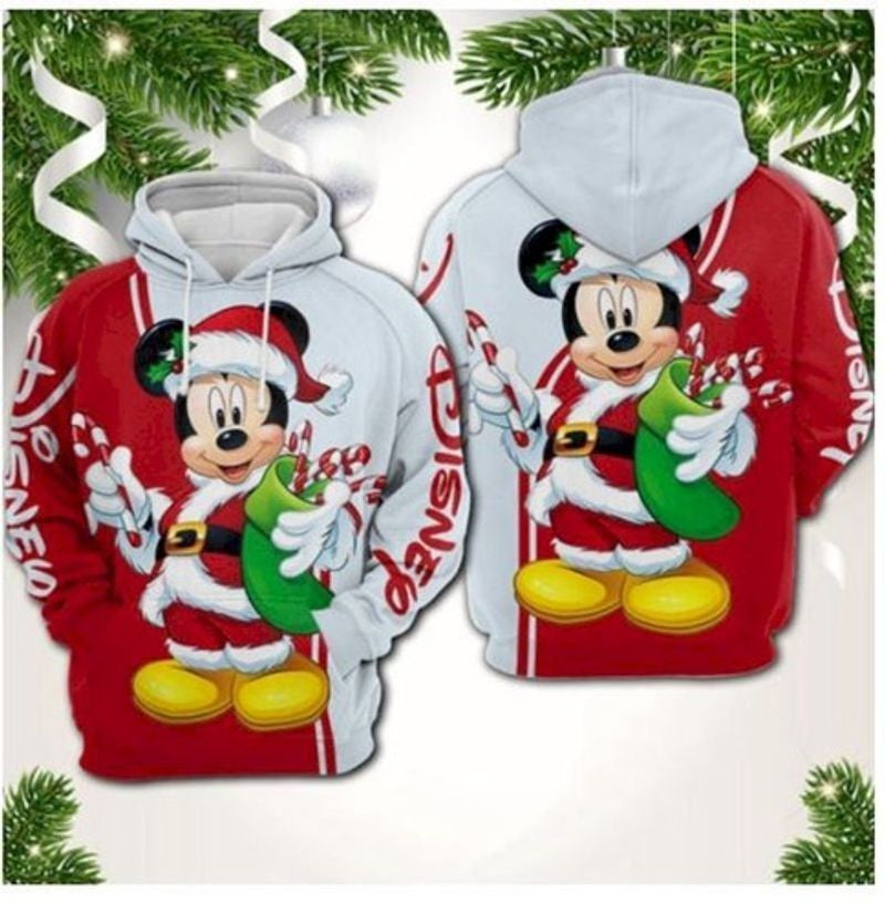 Mickey Mouse Christmas Walt Disney 3d Hoodie T Shirt Sweatshirt Zip Hoodie Bomber Moonbestprint