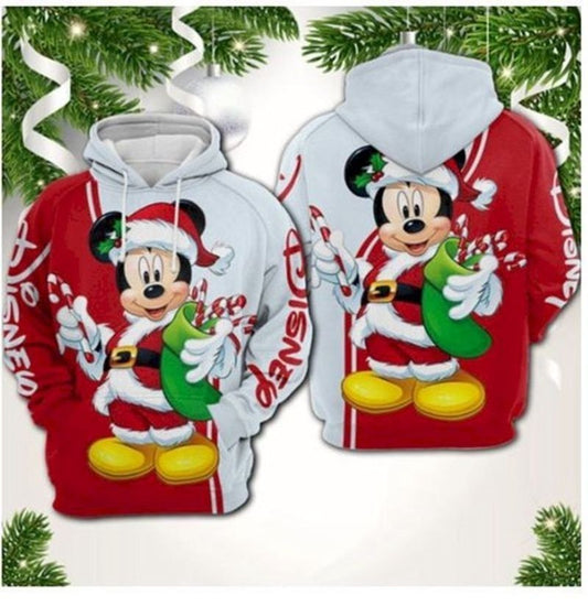 Mickey Mouse Christmas Walt Disney 3d Hoodie T Shirt Sweatshirt Zip Hoodie Bomber Moonbestprint