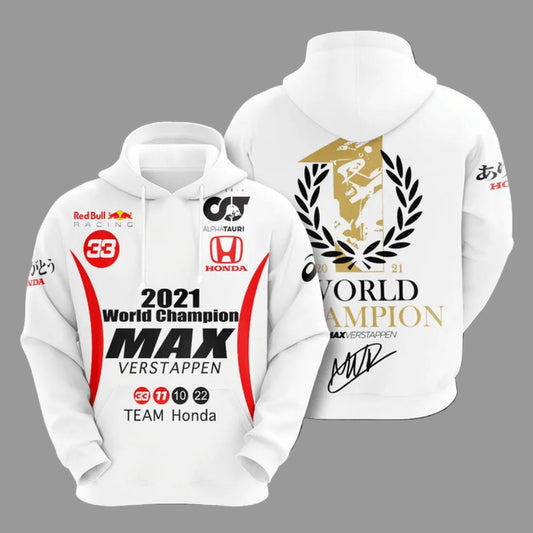 Max Verstappen 33 World Champion Honda Team All Over Print Hoodie 315 Moonbestprint