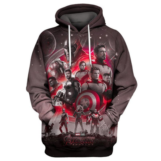 Superhero Avengers Marvel End Game Over Print 3d Hoodie Zip Hoodie Moonbestprint