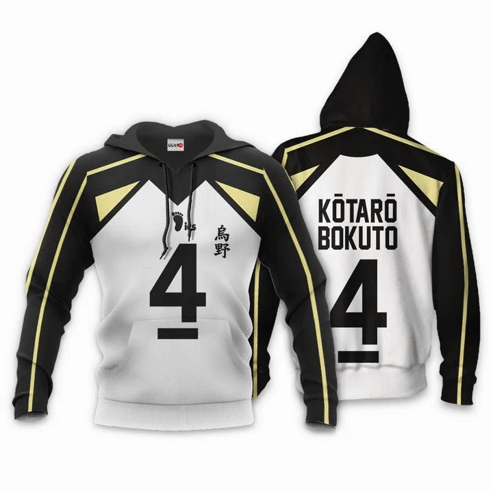 Fukurodani Kotaro Bokuto Anime Manga Haikyuu Fukurodani Number 4 For Men And Women 3d Hoodie Zip Hoodie Moonbestprint
