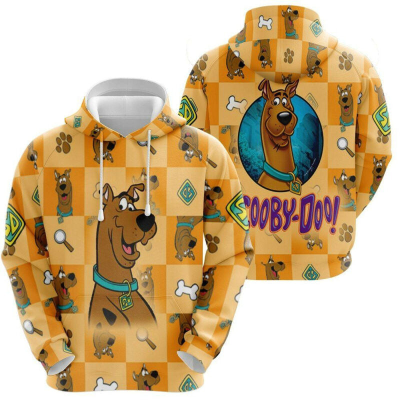 Scooby Doo The Detective Dog Cute Orange 3d Hoodie Zip Hoodie Moonbestprint