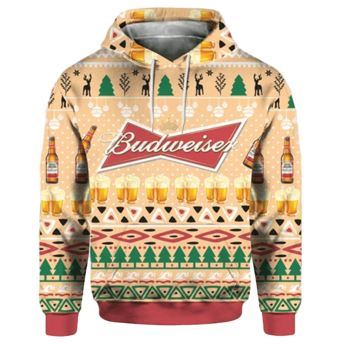 Budweiser Beer 1 Fan Gift, Budweiser Beer Aop Hoodie Moonbestprint