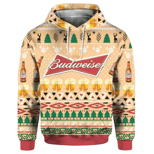 Budweiser Beer 1 Fan Gift, Budweiser Beer Aop Hoodie Moonbestprint