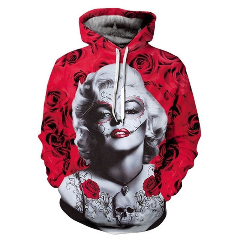 Marilyn Monroe Rose Over Print 3d Hoodie Zip Hoodie Moonbestprint