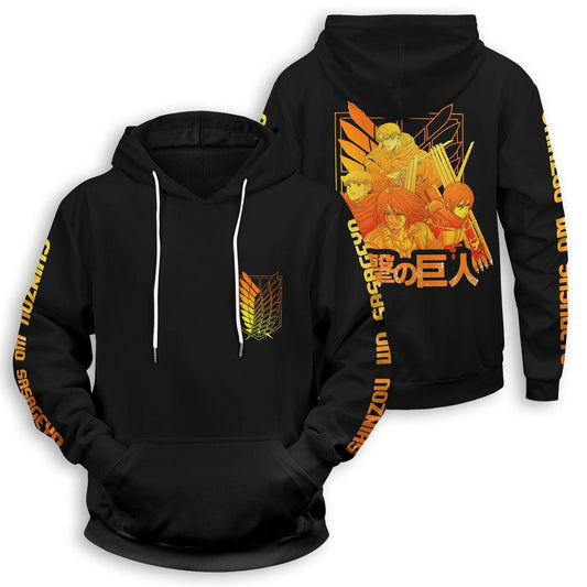 Scouting Legion Attack On Titan Anime All Over Print Hoodie Moonbestprint