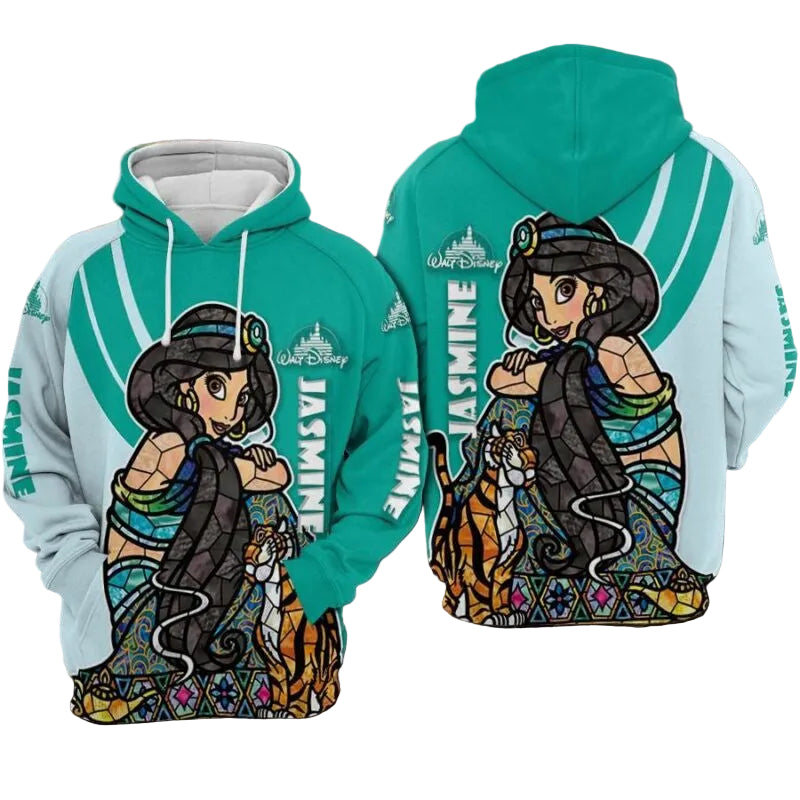 Jasmine Cartoon Aladin And The Magic Lamp Over Print 3d Hoodie Zip Hoodie Moonbestprint