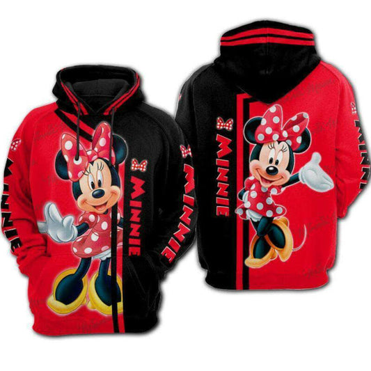 Minnie Mouse Hello Unisex 3d Hoodie Zip Hoodie Moonbestprint
