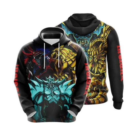 Yu-gi-oh! Egyptian Gods Dragons Over Print 3d Hoodie Zip Hoodie 2 Moonbestprint