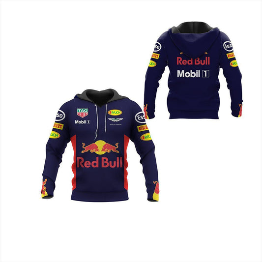 Red Bull All Over Print Hoodie, Zip Hoodie 345 Moonbestprint