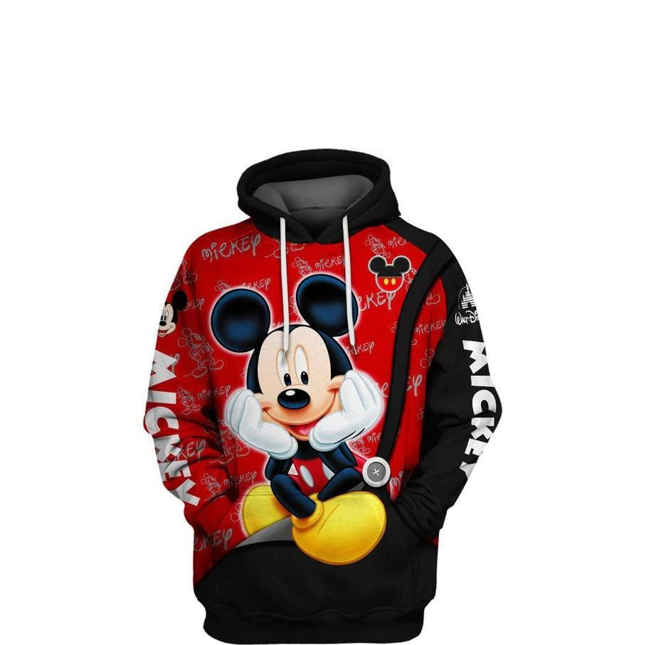Cute Mickey Mouse, Disney Mickey Mouse, Mickey Logo Ver101 All Over Print Hoodie Moonbestprint