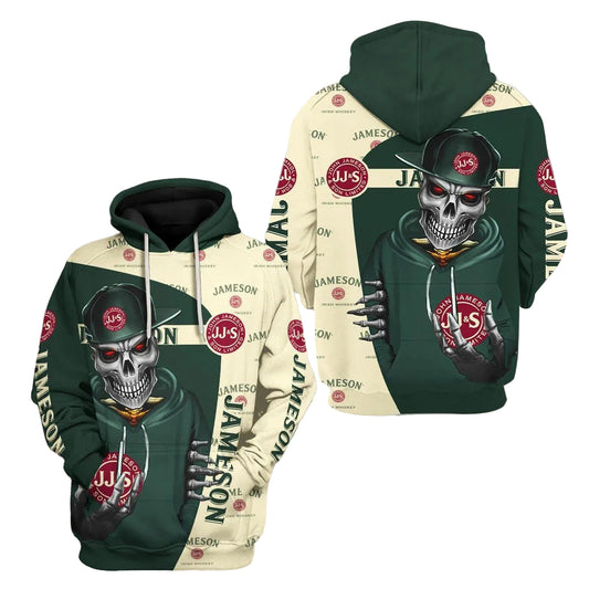 Jameson Irish Whiskey Skull Trending Hoodie 540 Moonbestprint