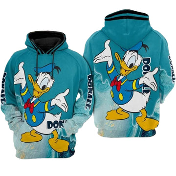 Donald Duck Movies Disney Over Print 3d Hoodie Zip Hoodie Moonbestprint