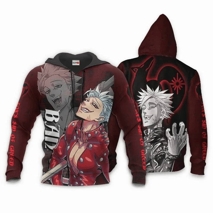 Ban Anime Manga Seven Deadly Sins Fox's Sin Of Greed For Men And Women 3d Hoodie Zip Hoodie Moonbestprint