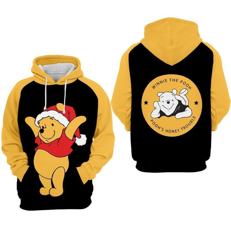 Winnie The Pooh's Honey Trouble Over Print 3d Hoodie Zip Hoodie Moonbestprint