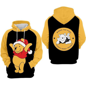 Winnie The Pooh's Honey Trouble Over Print 3d Hoodie Zip Hoodie Moonbestprint