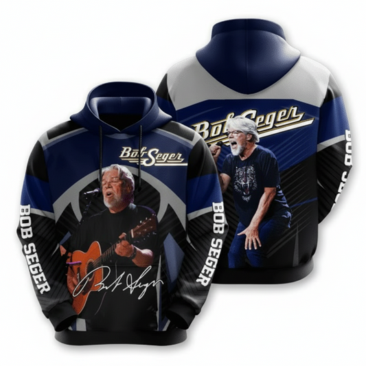 Bob Seger Anniversary Signature Design Gift For Fan Custom 3d Hoodie All Over Printed Hoodie Moonbestprint