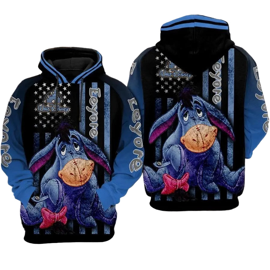 Eeyore Cartoon Winnie The Pooh Movies The Disney Over Print 3d Hoodie Zip Hoodie 697 Moonbestprint