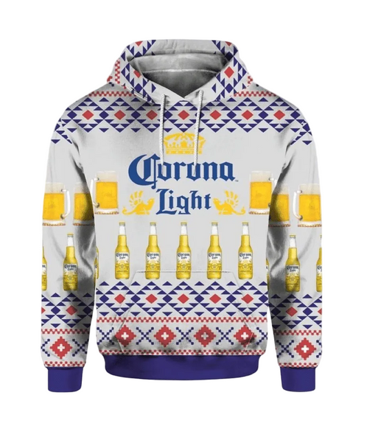 Corona Light Beer Fan Gift, Corona Light Beer Aop Hoodie Moonbestprint
