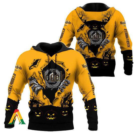 Scary Night Halloween Modelo Negra Hoodie &amp; Zip Hoodie Moonbestprint