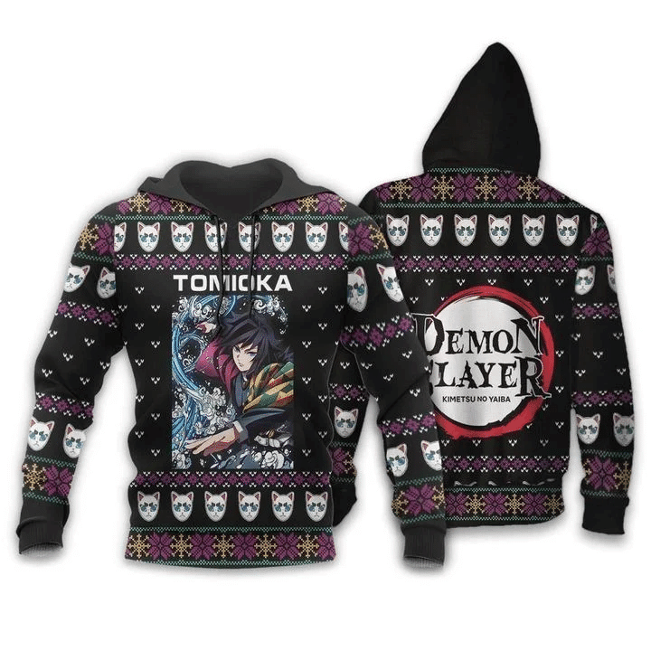 Giyu Tomioka Ugly Christmas Demon Slayer Anime Manga For Men And Women 3d Hoodie Zip Hoodie Moonbestprint