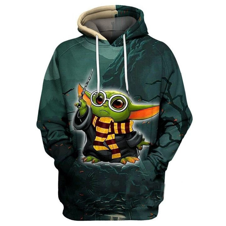 Star Wars Baby Yoda Wizard 3d Hoodie Moonbestprint