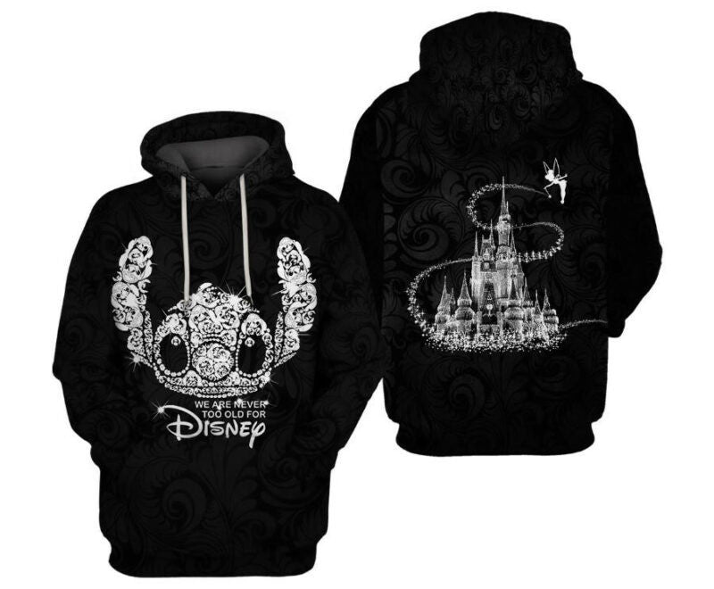 Stitch We Are Never Too Old For Disney 3d Hoodie Zip Hoodie Moonbestprint