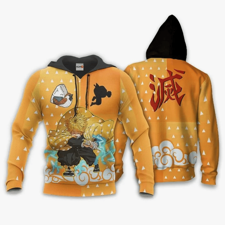 Demon Slayer Zenitsu Anime Manga For Men And Women 3d Hoodie Zip Hoodie Moonbestprint