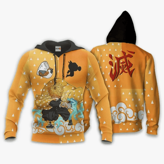 Demon Slayer Zenitsu Anime Manga For Men And Women 3d Hoodie Zip Hoodie Moonbestprint