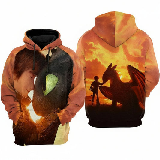 How To Train Your Dragon The Hidden World 3d Hoodie Zip Hoodie Moonbestprint