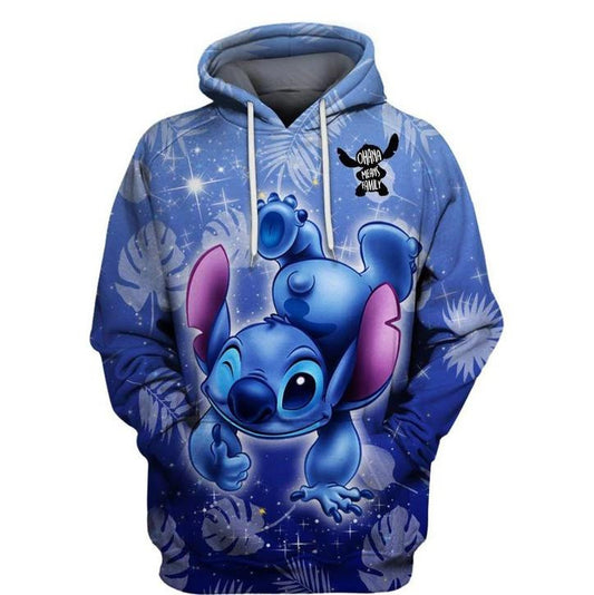 Stitch Disney, Lilo And Stitch Ohana Means Family, Funny Stitch Ver11 Aop Hoodie Moonbestprint