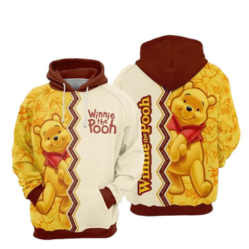 Winnie The Pooh 2 Over Print 3d Hoodie Zip Hoodie Moonbestprint