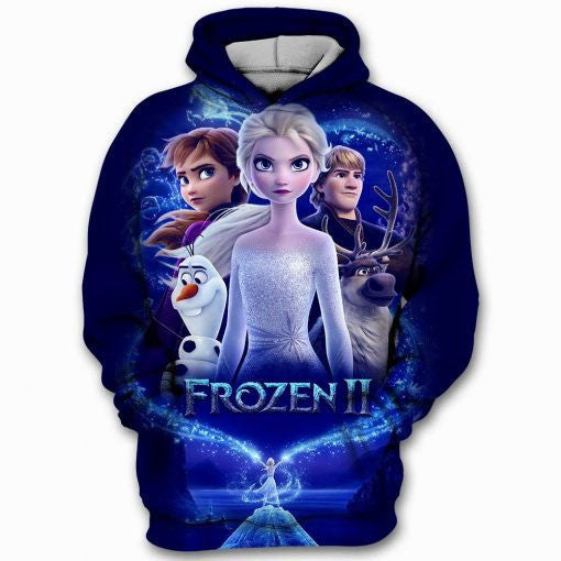 Elsa Anna Kristoff Olaf Frozen 3d Hoodie Moonbestprint