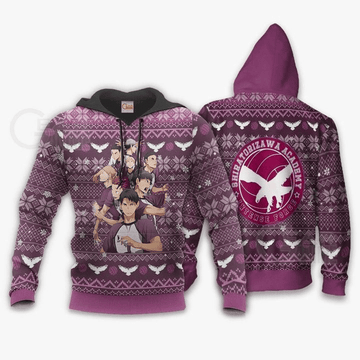 Shiratorizawa Academy Ugly Christmas Haikyuu Anime Manga For Men And Women 3d Hoodie Zip Hoodie Moonbestprint