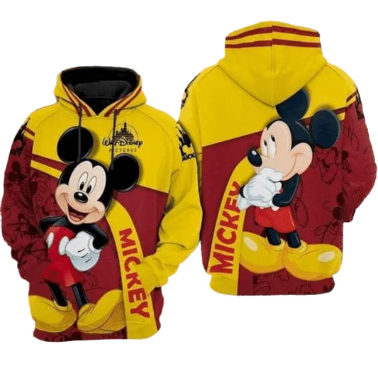 Funny Mickey Mouse Comics Disney 108 Fan Gift Stylist Unisex Cartoon Graphic Outfits Aop Hoodie Moonbestprint