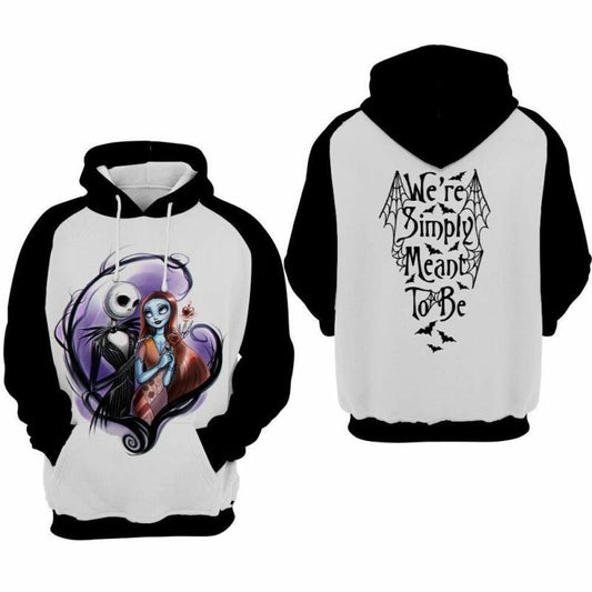 The Nightmare Before Christmas We Are Simply Meant To Be Over Print 3d Hoodie Zip Hoodie Moonbestprint