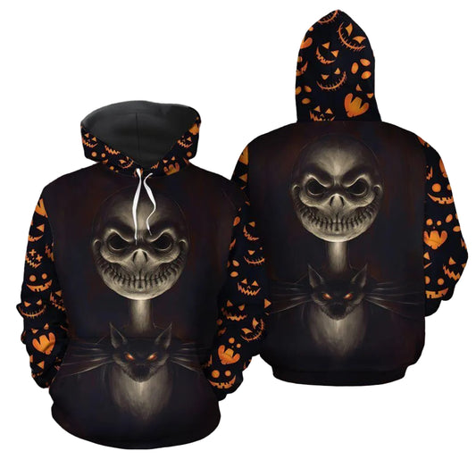 Horror Jack Skellington Nightmare Before Christmas Pumpkin King Ver26 Aop Hoodie Moonbestprint