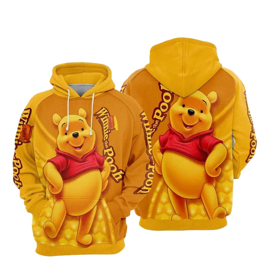 Winnie The Pooh Over Print 3d Hoodie Zip Hoodie 741 Moonbestprint