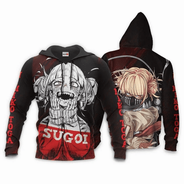 Himiko Toga Sugoi My Hero Academia Anime Manga For Men And Women 3d Hoodie Zip Hoodie Moonbestprint