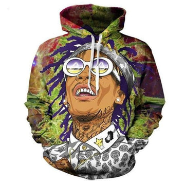 Unicomidea Men S Hoodies Wiz Khalifa Fashion 3d Hip Hop Moonbestprint