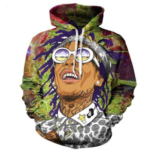 Unicomidea Men S Hoodies Wiz Khalifa Fashion 3d Hip Hop Moonbestprint