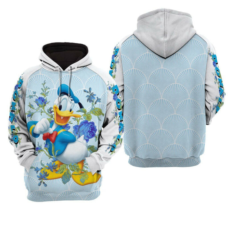 Donald Floral Tropical Hoodie Zip Hoodie Moonbestprint