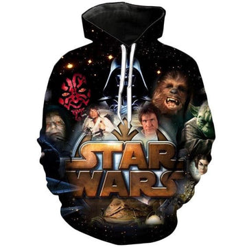Dark Vs Light Star Wars A1660 3d Pullover Printed Over Unisex Hoodie Moonbestprint
