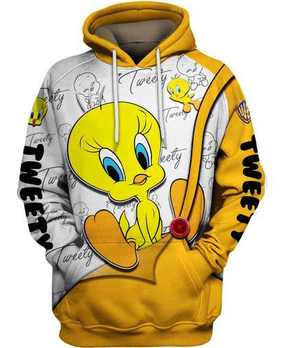 Charming Tweety 3d Hoodie Zipper Hoodie Moonbestprint
