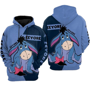 Eeyore Cartoon Winnie The Pooh Movie Disney Over Print 3d Hoodie Zip Hoodie 138 Moonbestprint