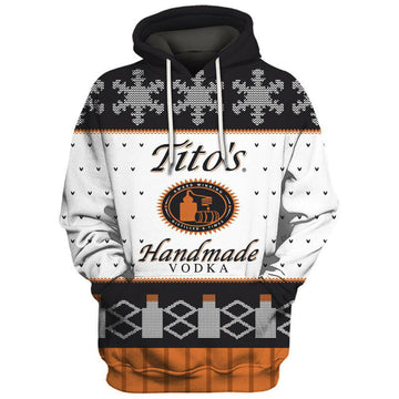 Tito's Vodka Ugly Christmas Sweatshirt Hoodie All Over Printed Moonbestprint
